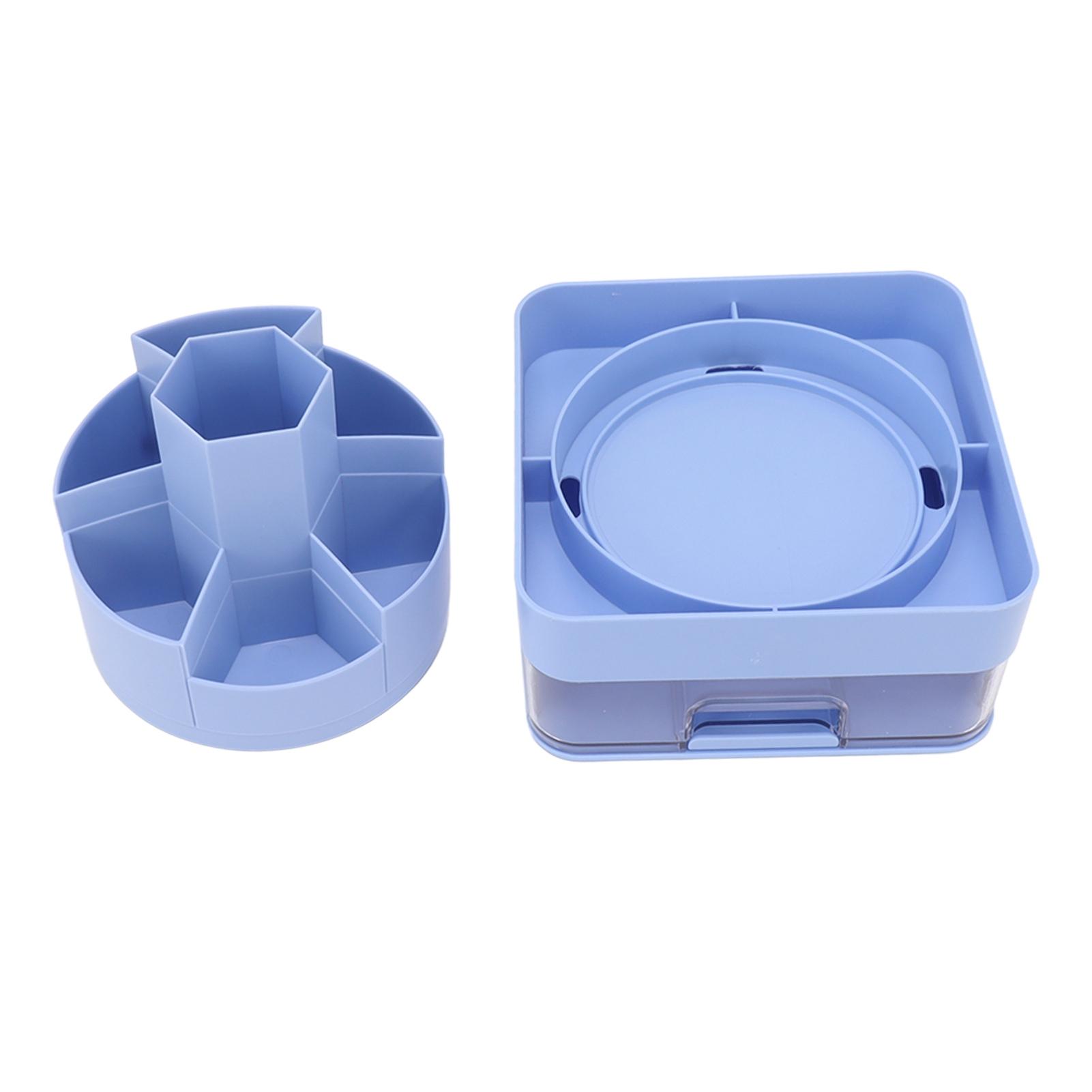 

360 Degree Rotation Pen Holder for Kids with 11 Compartments Drawer Skid Resistance Bottom Desktop