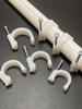 Steel Nails and PVC U-Shaped Clips for Water Pipes and Wires- 3/8", 1/2", 3/4"