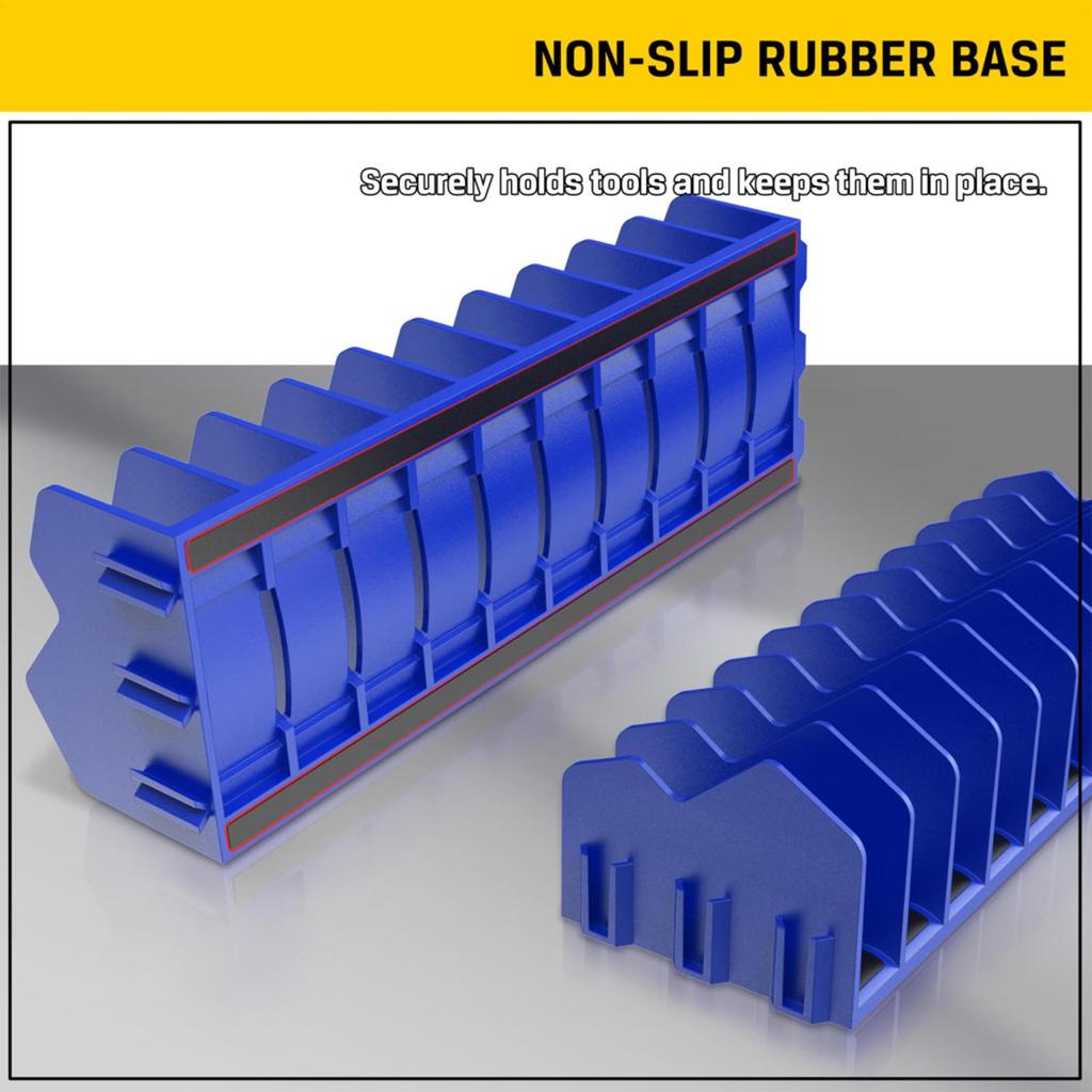 Plier Organizer Rack 10-Slot Tool Organizer with Non-Slip Rubber Base Tool Drawer Toolbox Storage Workshop Accessories