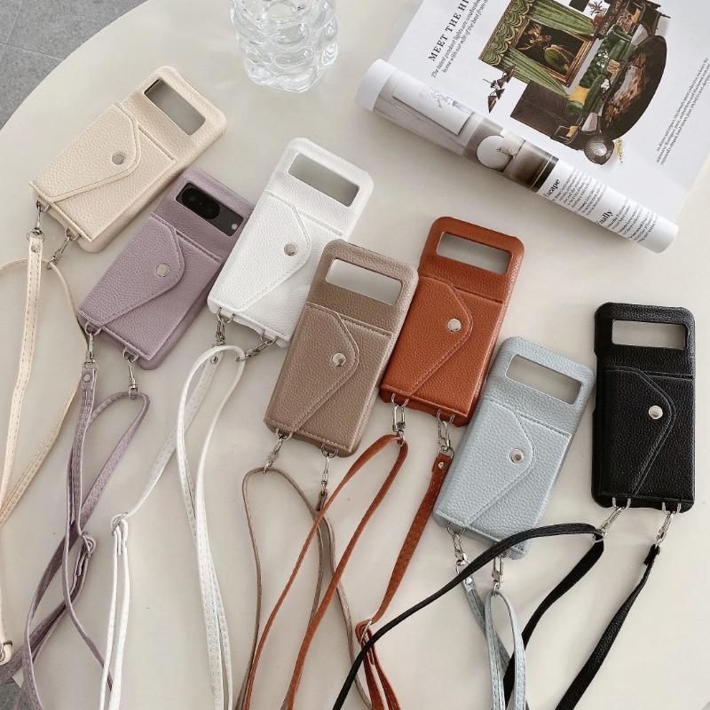 Crossbody Wallet with Card Holder Phone Case for Google Pixel 9 Pro Xl 8 7 6 8A 7A 6A PU Leather Protective Shockproof Cover