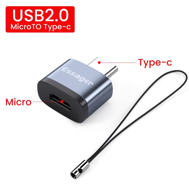 USB Tipo C Femmina Per USB A Maschio OTG Adattatore Del - Foto 2
