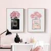 Fashion Luxury Perfume Bottle Canvas Painting Nordic Flower Poster Print Wall Picture Modern Girl Room Decor