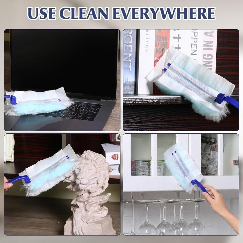 New 50-10PCS Dusting Brush Disposable Electrostatic Absorbent Fiber Duster Air-condition Car Furniture Cleaning Duster Set Tools