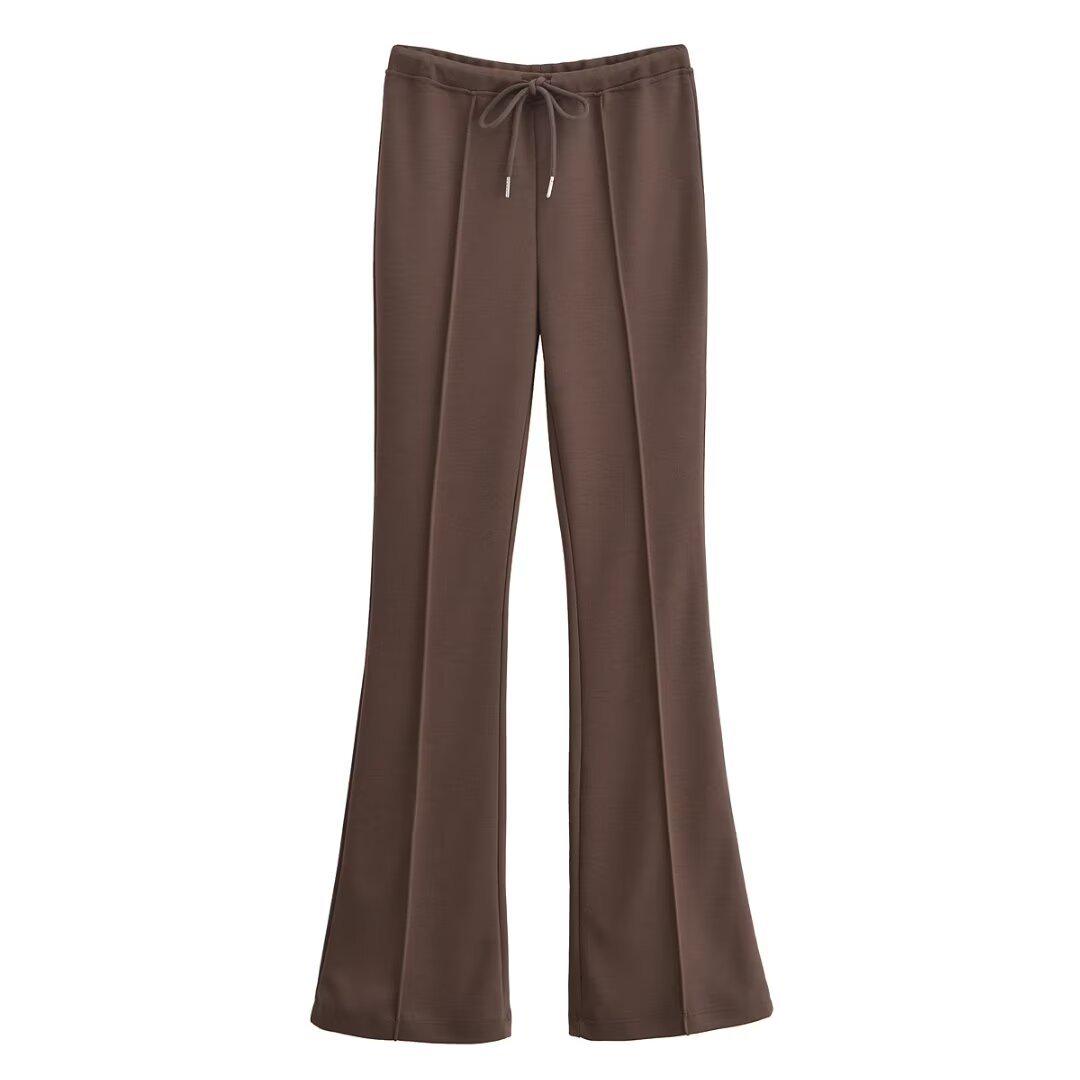 

Весна 2025 Женский европейский и американский стиль Двусторонний свитшот с длинным рукавом и повседневные брюки L