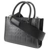 Burberry Geprägte Karo-Handtasche 2WAY-Umhängetasche schwarz Kalbsleder Damen Gebraucht
