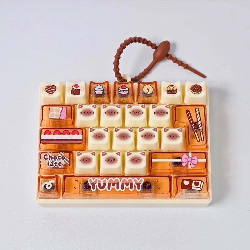 26-Gitter Tastenkappen Fidget Clicker 1 Stück Leises Klicken Anti-Angst Spielzeug für Klassenzimmer Büro Zuhause Erwachsene Kinder