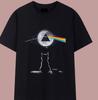 Pink Floyd Cat Looking The Dark Side Of The Moon Black Unisex T-shirt Size S-5XL Unisex T-Shirt