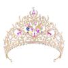 DIEZI 7 Colors Vintage Baroque Luxury Rhinestone Crystal Tiara Women Wedding Party Elegant Bridal Bride Crown Hair Accessories