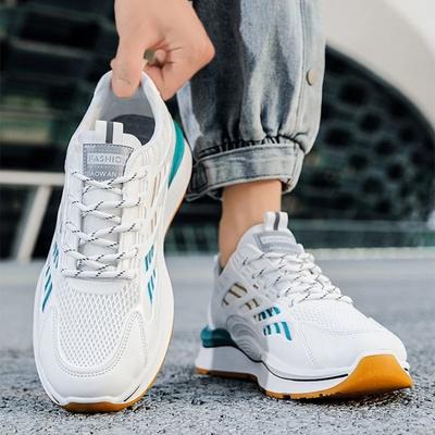 Fashion Cushioned Insole Mesh Upper Sports Shoes for Men Breathable Running Shoe In Promotion Cheap Liquidation Wide Man Casual Sneaker