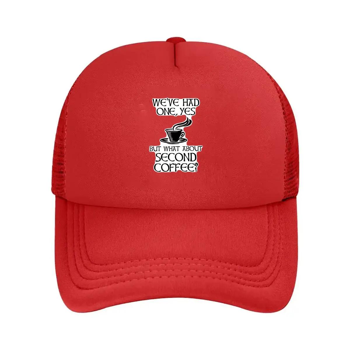 Weve Had One Yes But What About Second Coffee Sticker Mesh Baseball Cap One Size