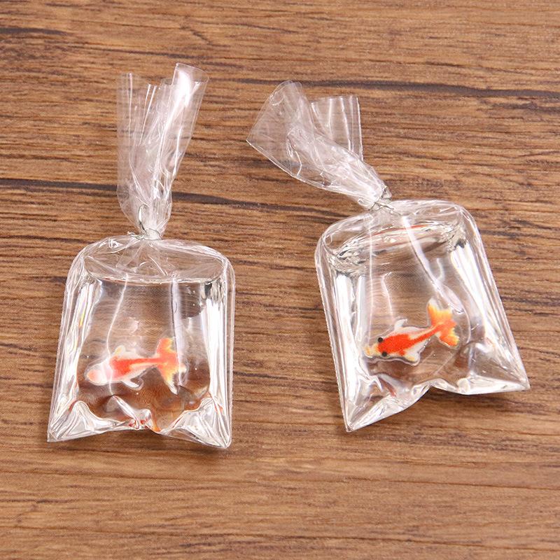 

1 шт. 24*53 мм DIY Прозрачная смола Имитация Золотой рыбки Подвеска Ювелирное изделие