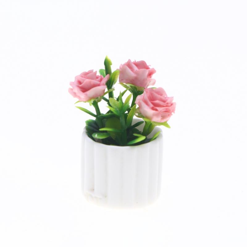 1Pcs Dollhouse Mini Simulation Green Plants Potted Plants Micro Landscape Horticultural Decoration Doll House Accessories