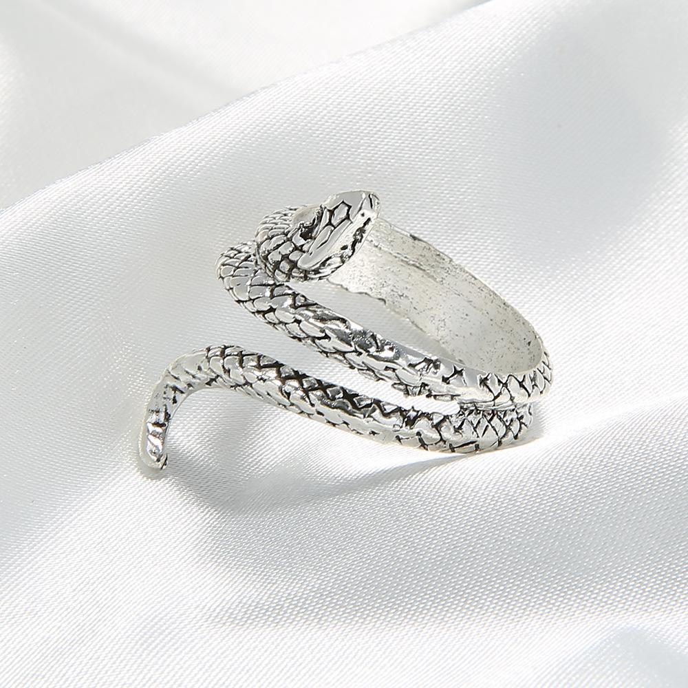 Personalized Silver Snake Eye Ring King Snake Ring Size Size Couple Ring Domineering Animal Hand