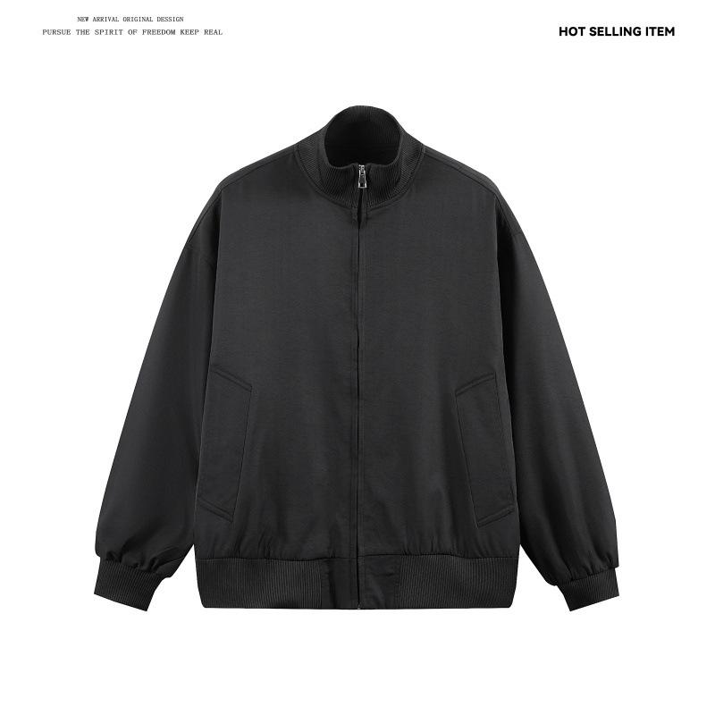 Autumn Men'S Colorful Satin Flight Jacket American Trend Stand-Up Jacket Loose Top