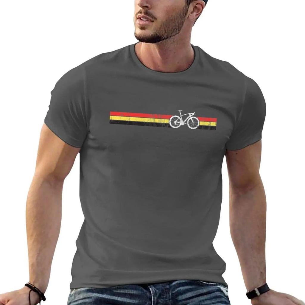 New Belgian Cyclist Bike Racing Belgium Flag Cycling T-Shirt Anime Clothes Short T-shirt T Shirts for Men Cotton