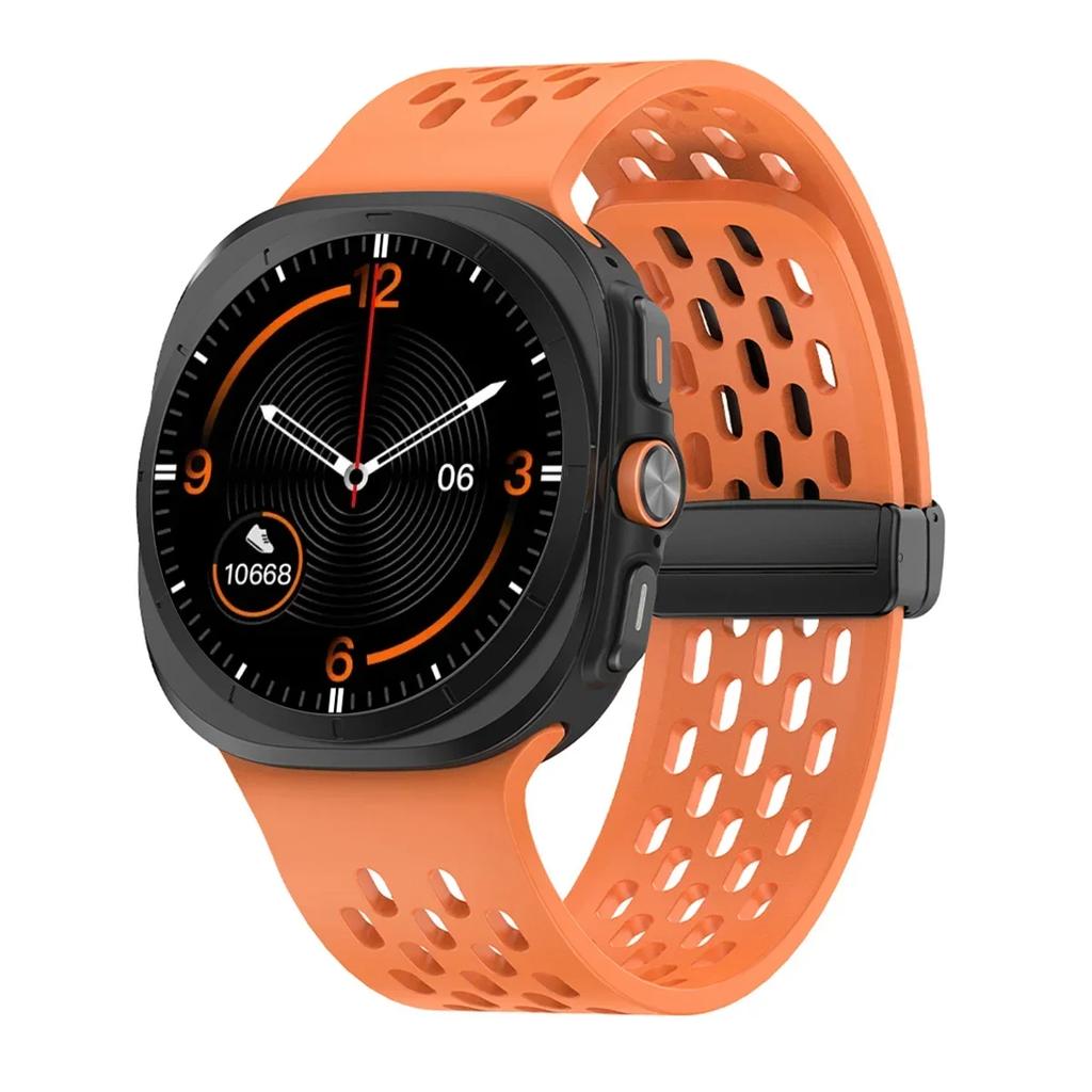 Magnetic Silicone Strap for Samsung Galaxy Watch Ultra 47mm No Gaps Sport Band Correa Bracelet For Galaxy Ultra 47 Mm Watchband