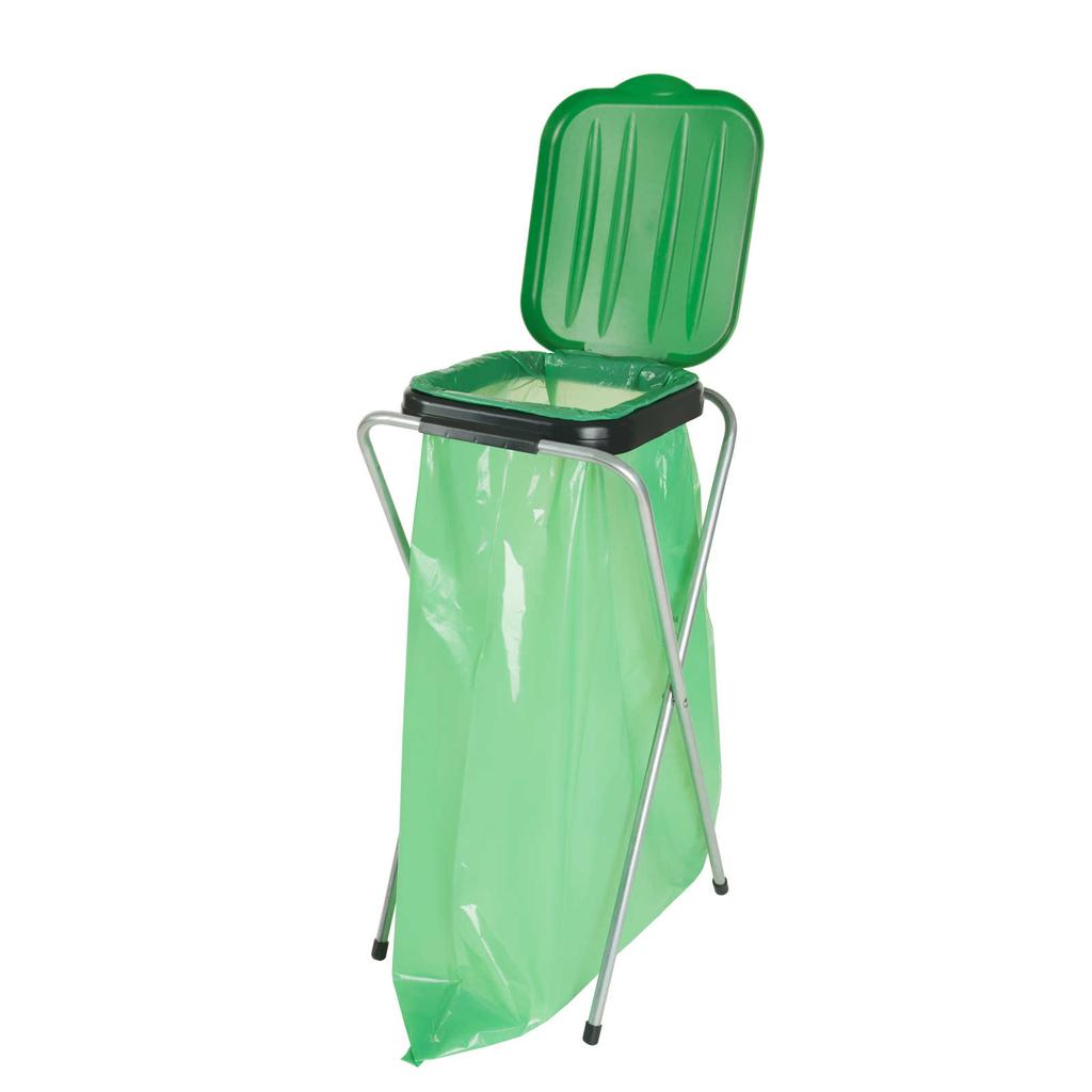 Catering stand holder for 120L garbage bags, GREEN