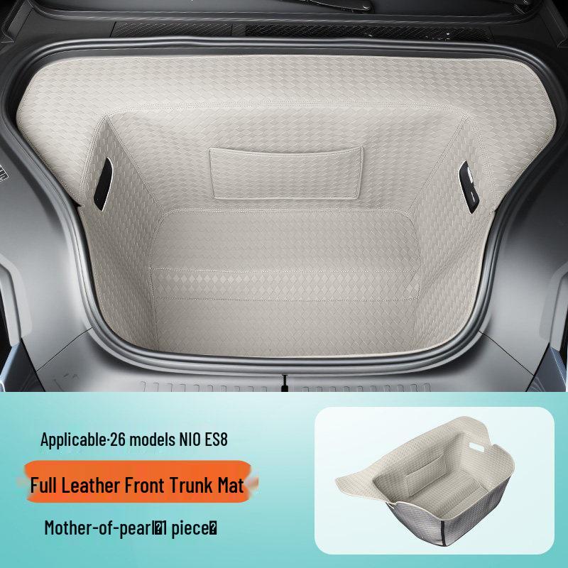 NIO ES8 Front & Rear Trunk Mat: Full-Coverage Leather Protection for 26 Models