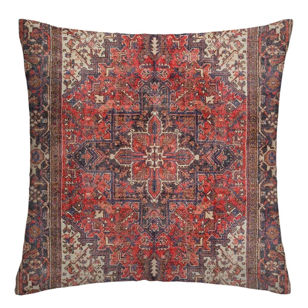 Moroccan Ethnic Cushion Cover, Short Plush Pillowcase Sofa Decorative Cushion Cover, Home Decoration