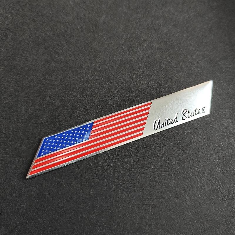 1 Stück Amerikanische Flagge Vereinigte Staaten Logo Aluminiumlegierung Autoaufkleber Motorrad Metall Autoaufkleber Karosserie Dekorationsaufkleber