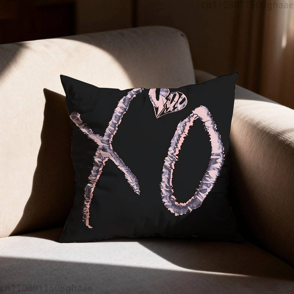 The Weeknd XO  Pillow Case Antidustmite Pillowcase Invisible zipper silky short plush Sofa cushion cover