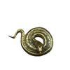 Cobra Coiled Snake Brass Solid Ornament Antique Style Tea Pet Desktop Car Decoration Copper Craft