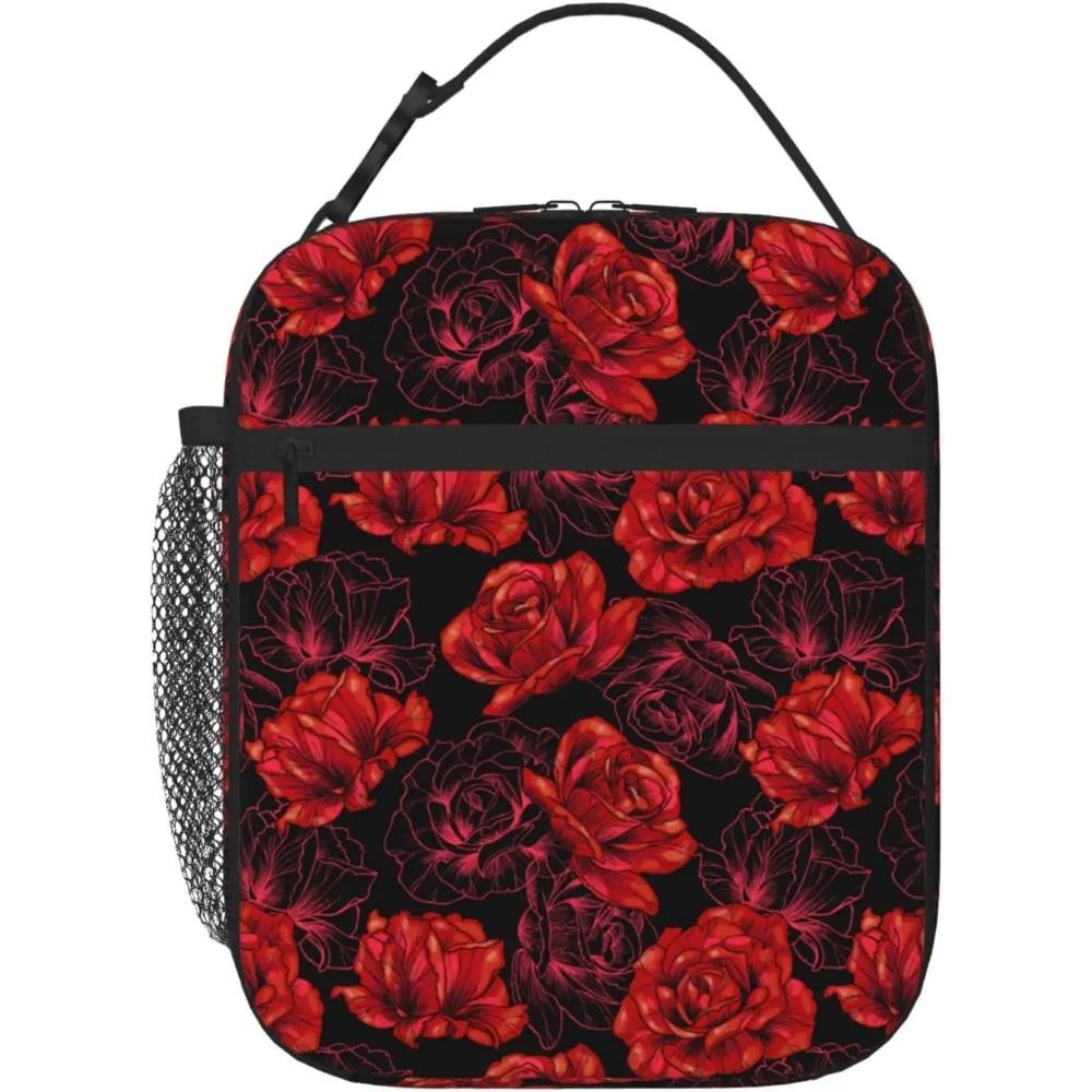 

Сумка для ланча с американским флагом для мотокросса для мужчин и женщин, изолированная многоразовая коробка для ланча с регулируемым плечевым ремнем