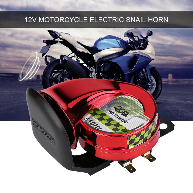 12V 110DB Universal Black Waterproof Car Off-Road Motorcycle Electric Air Horn