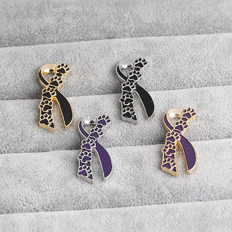 Paw in Heart Bow Tie Brooches Dog Paws Cat Claw Metal Pins Clothes Bag Badge Lapel Pin Animal Lovers Jewelry Gifts for Girl Kids