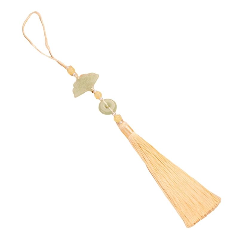 Easy Attach Tassels Pendant For Keys Bags Decoration Stylish Fan Design Keychain Ornament Polyester Accessory