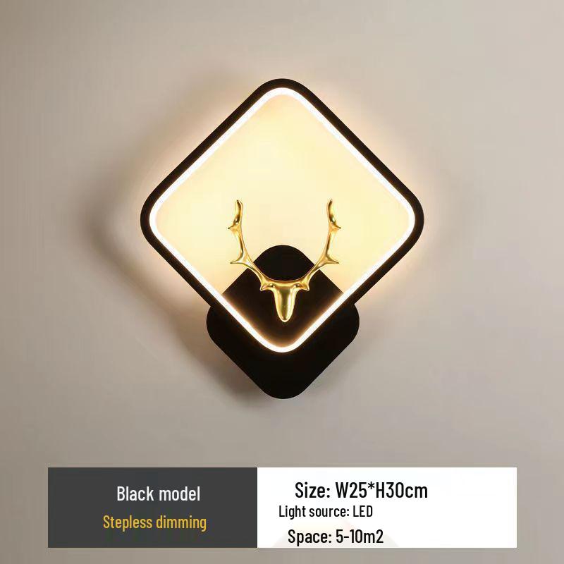 Nordic Deer Head Wall Lamp: Modern Minimalist Light for Bedroom, Corridor, Stair, or Living Room