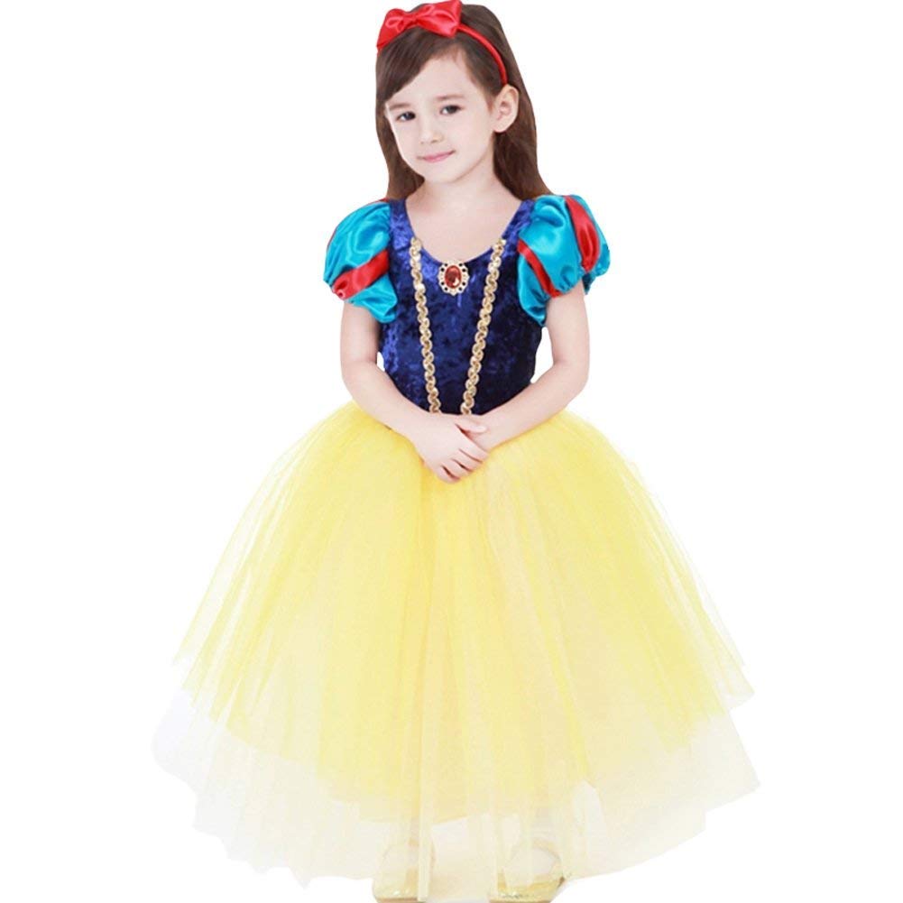 amor e Princess Dress Cosplay Costume Cape Headband Princess Dress Set for Girls Red x Blue x [Entregando paz] (Dress + + + Ring) 4-Piece (Size 110.