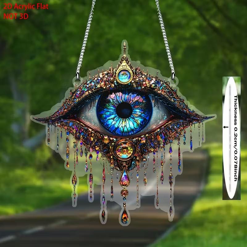 2D-Flachdesign, einteilige böse Auge Wanddekoration - Acryl Böhmischer Stil geeignet für Fenster, Veranda Heimdekoration
