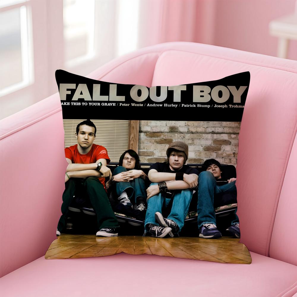 f-Fall Out Boy Cushion Cover Comfortable Reversible Pillow Cover Ideal for Car Sofa Bedroom & Beyond