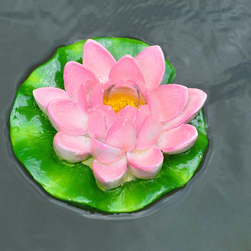 Resin Floating Frog Turtle Fish Pond Flowing Water Fountain Water Surface Lotus Flower Decoration Resin Crafts Floating Crafts