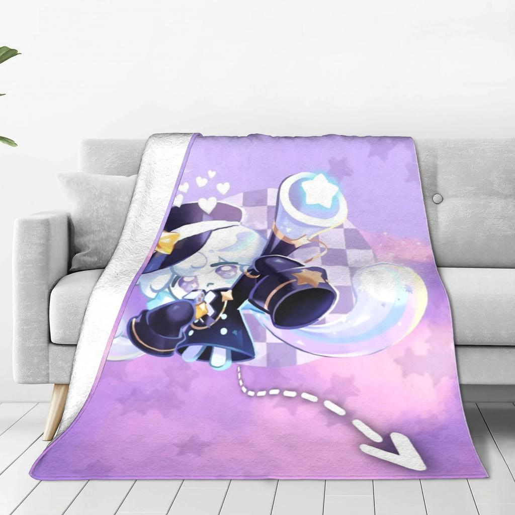 Milky Way Cookie Fleece Blanket Cookie Run Kingdom Creative Throw Blankets for Home Hotel Sofa 150*125cm Quilt