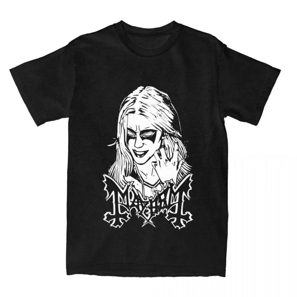 

Mayhem Dead Мерч Футболка для мужчин и женщин Повседневная футболка из 100% хлопка с круглым вырезом и коротким рукавом Большие размеры Топы XXXXXL чёрный