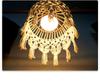 Bohemian Style Tapestry Lampshade Handmade Woven Cotton Tassel Macrame Wall Hanging Lamp Cover Ceiling Pendant for Room Decor