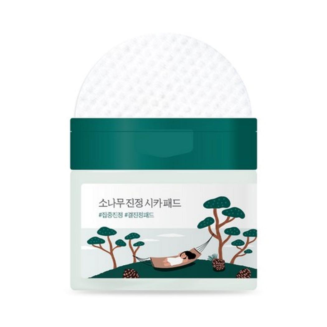 ROUND LAB Pine Calming Cica Pad Soothing Hydrating Toner Pads 50 Pads 195ml 1 Pack (50 Pads)