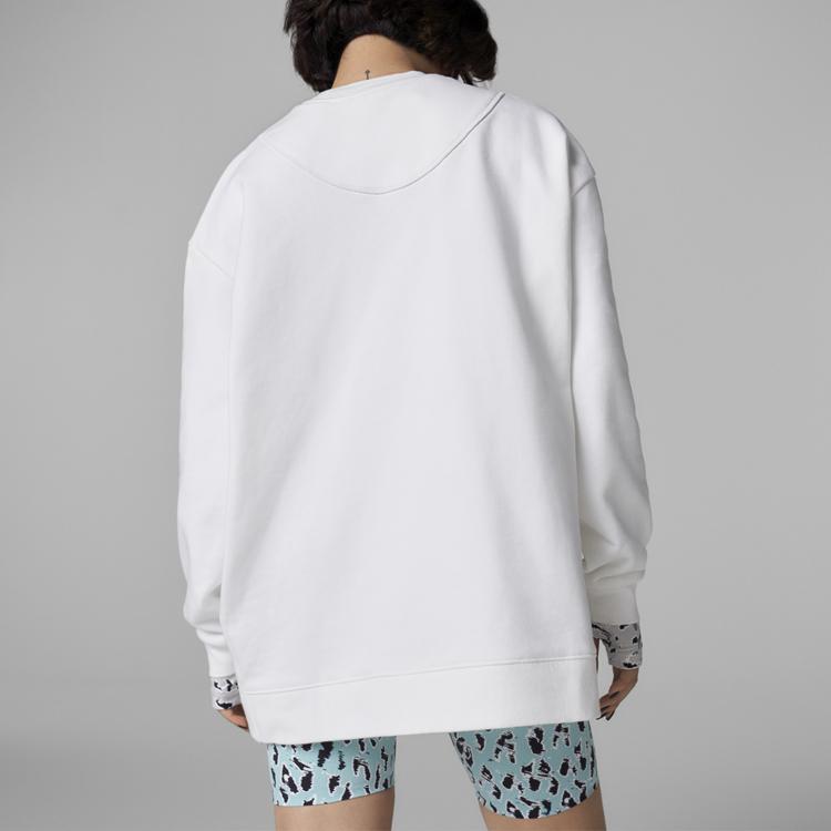 Adidas Round Neck Pullover Sweatshirt Women Tops White H59978