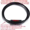 Personalized Leather Braided Bracelet for Men Women Customized Name Engrave Bangle 19cm  21cm
