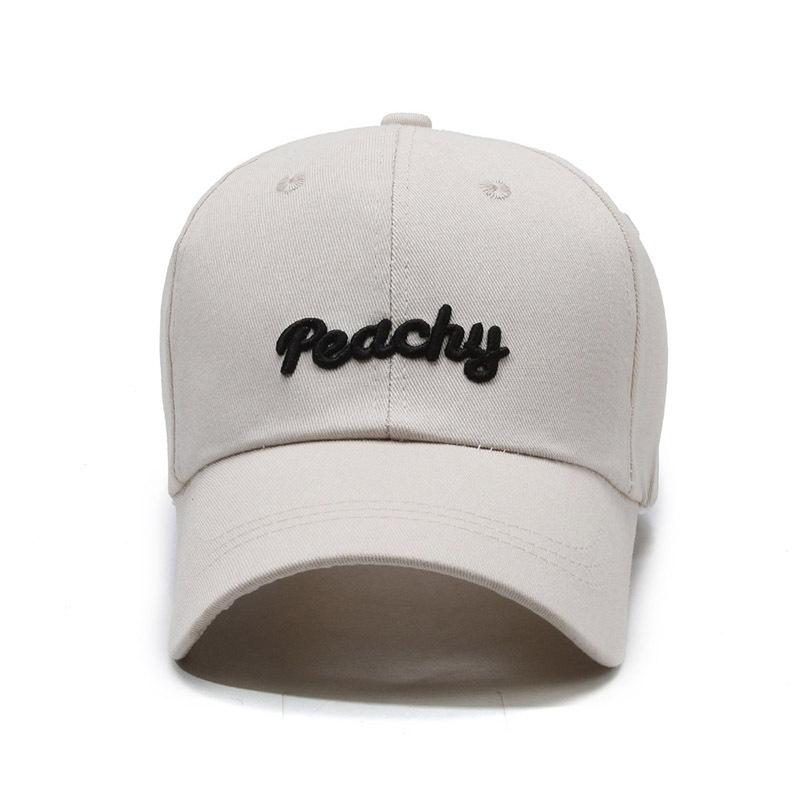 Peachy Alphabet Embroidery Baseball Cap Peaked Caps Breathable Solid Gift Color
