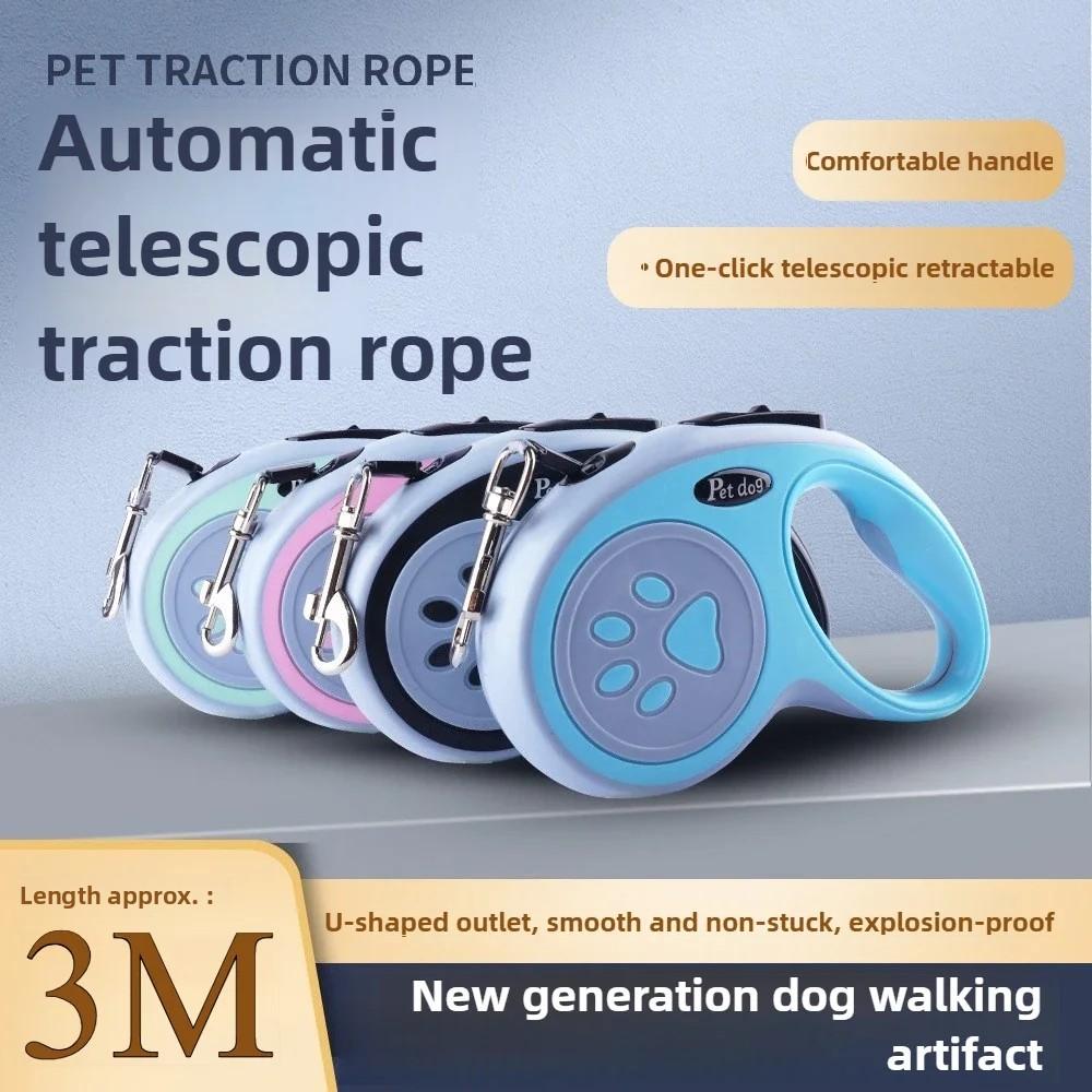 3M Nylon Retractable Dog Leash Automatic Extending Lead for Small Medium Dogs Puppy Cat Walking Running Pet Training Durable