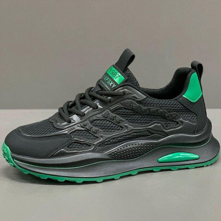 

Men s Breathable Mesh Shoes Summer Casual Sports Running Shoes Lightweight Comfortable Slip On Walking Shoes Thick Sole Sneakers 39 чорний