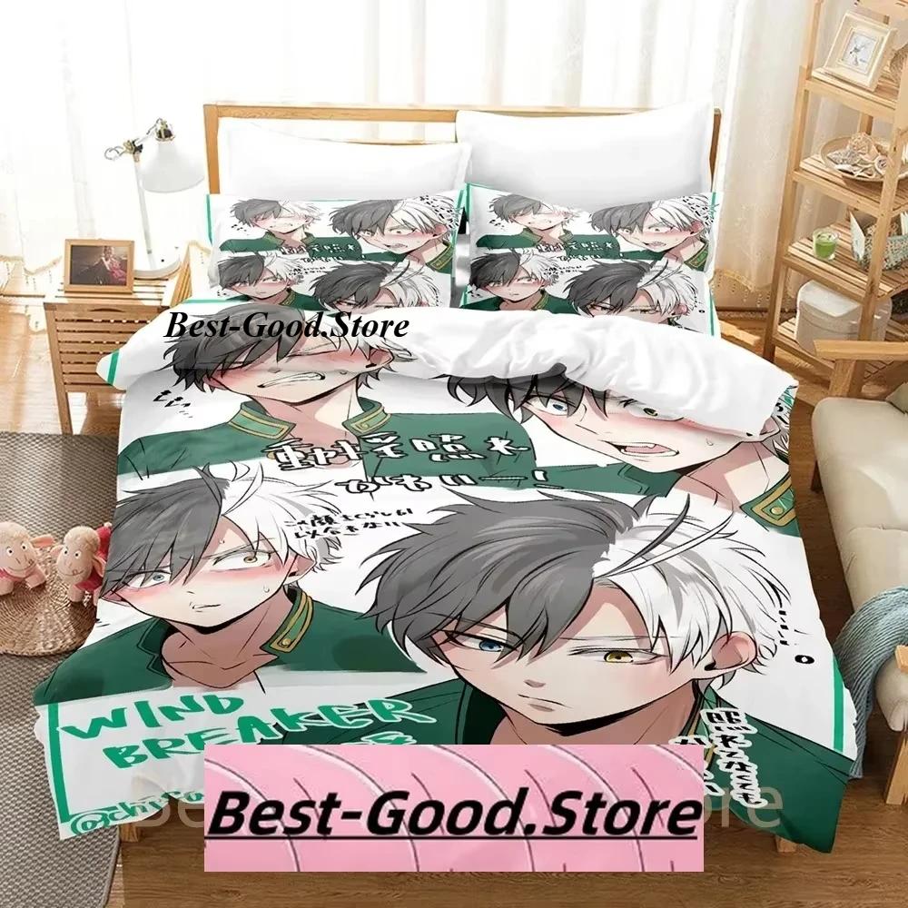 Kawai Hayato Suou Beding Set Single Twin Ful Quen King-Sized Dimensionsd Dimensions Bed Linen Set Adult People Kid Bedrom Duvetcover Sets 3D Anime Bed