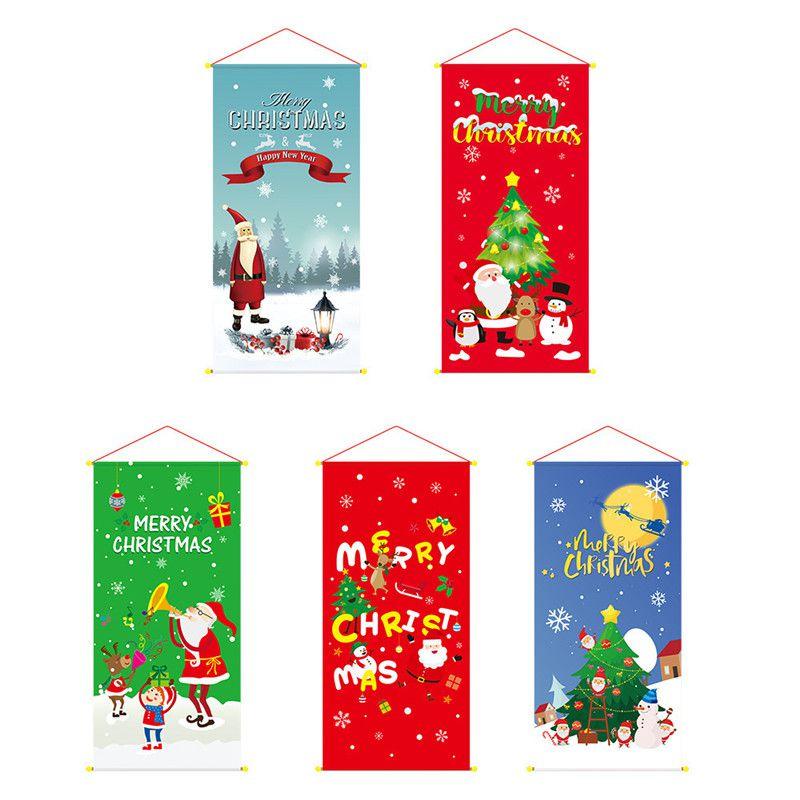 Christmas Hanging Merry Flag Decor Xmas Home Outdoor Party Window Decoration