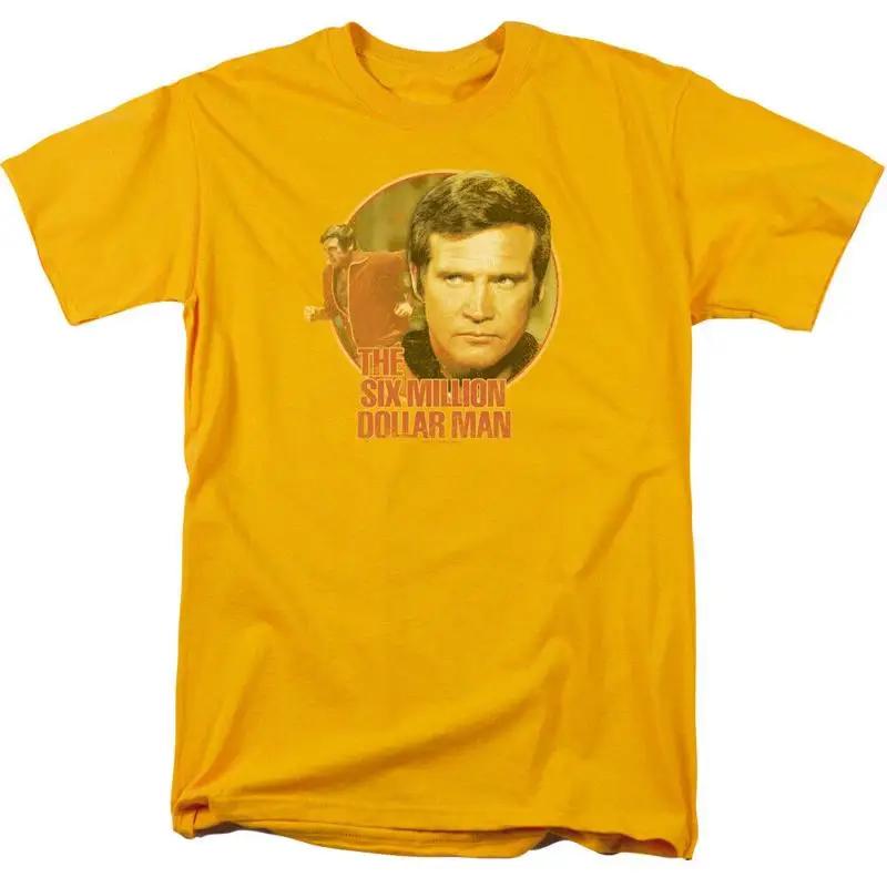 

The Six Million Dollar Man Run Faster T Shirt Mens Licensed Classic TV Gold 5XL різнокольоровий