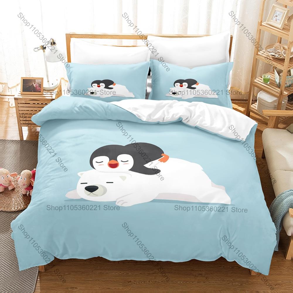 Cute Penguin Bedding Set, Duvet Cover