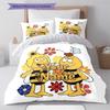 Artwork Custom Name Pattern Bedding Quilt Set Quilt Cover Pillowcase Home Birthday Gift(1 * Duvet Cover + 2 * Pillowcase, Without Core)
