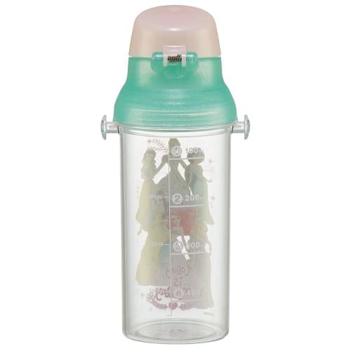 Skater Children's Clear Plastic Water Bottle 480ml Disney Princess with Scale to Manage Hydration PSB5TRC-A